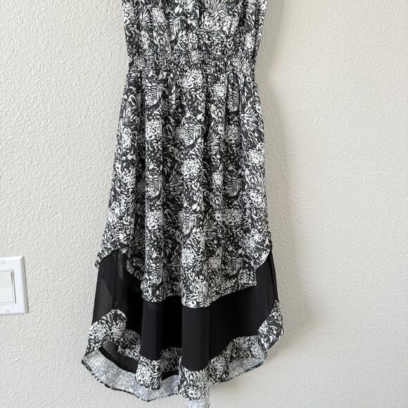 Ramy Brook Midi Tiered Quin Sleeveless printed black Mesh white Dress XS new - Picture 7 of 13